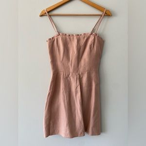 Reformation Pink linen mini dress